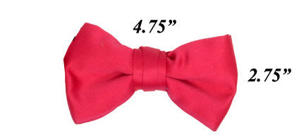 Modern Solid Bow Ties - Hot Pink