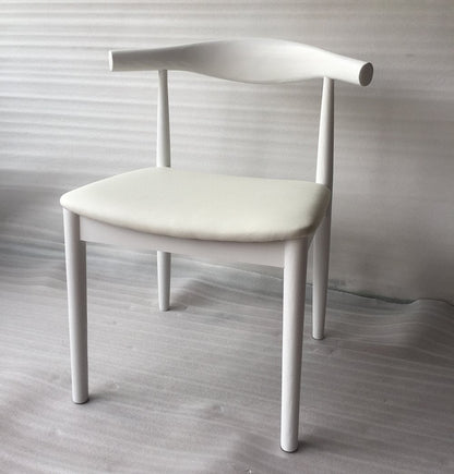 Hannah Chair - White & White Leather - GFURN