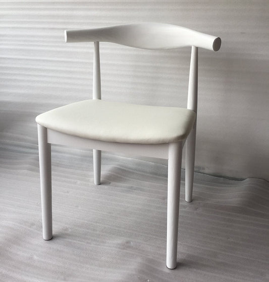 Hannah Chair - White & White Leather - GFURN