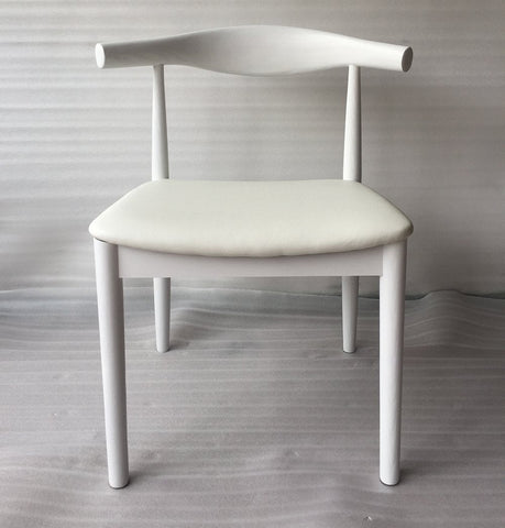 Hannah Chair - White & White Leather - GFURN