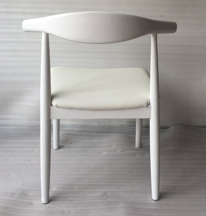 Hannah Chair - White & White Leather - GFURN