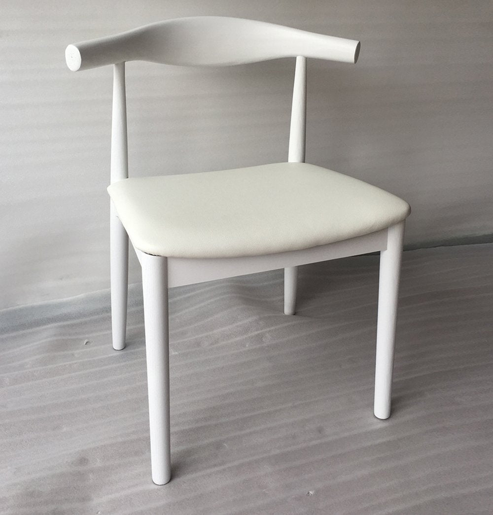 Hannah Chair - White & White Leather - GFURN