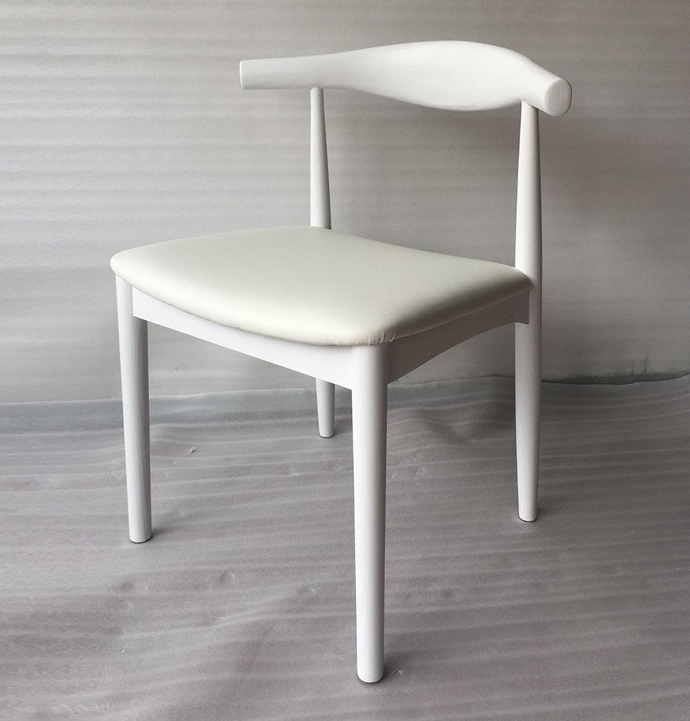 Hannah Chair - White & White Leather - GFURN