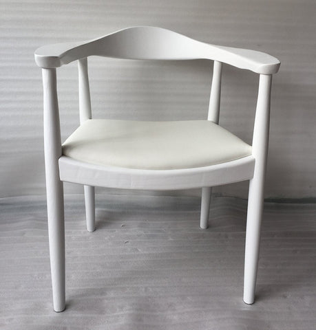 Embla Chair - White & White Leather - GFURN