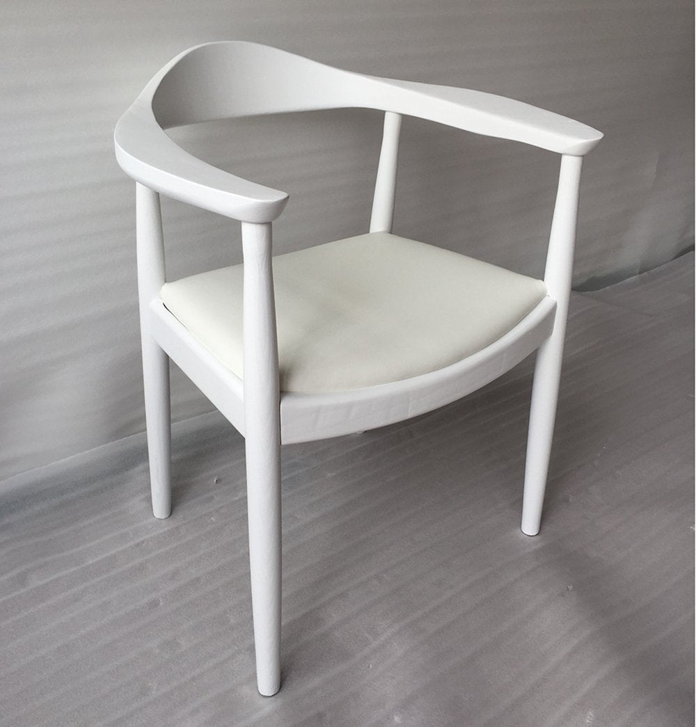 Embla Chair - White & White Leather - GFURN