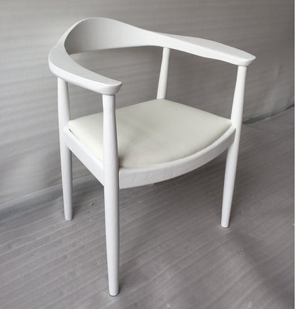 Embla Chair - White & White Leather - GFURN