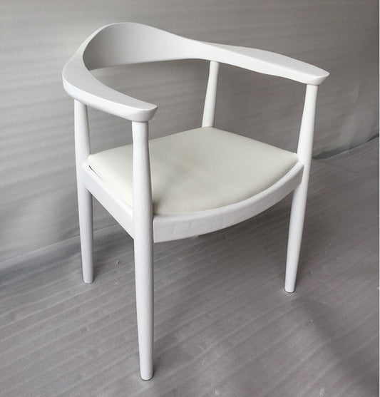 Embla Chair - White & White Leather - GFURN