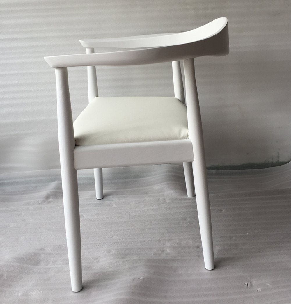 Embla Chair - White & White Leather - GFURN