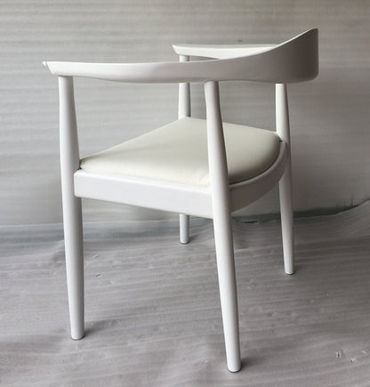 Embla Chair - White & White Leather - GFURN