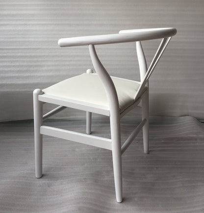Dagmar Chair - White & White Leather - GFURN
