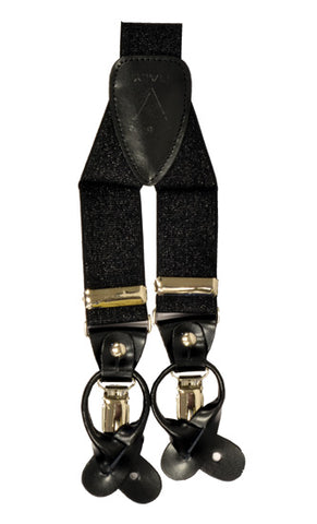 Metalic Black Suspenders