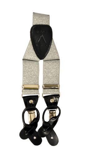 Metalic Silver Suspenders