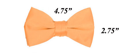 Modern Solid Bow Ties - Peach