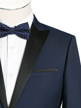 French Blue Tuxedo Slim Fit 2 Pc Suit