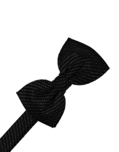 Asphalt Venetian Pin Dot Bow Tie