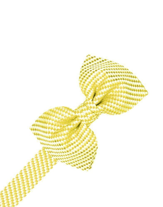Champagne Venetian Pin Dot Bow Tie