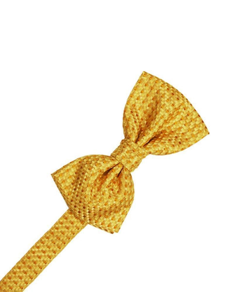 Champagne Venetian Pin Dot Bow Tie