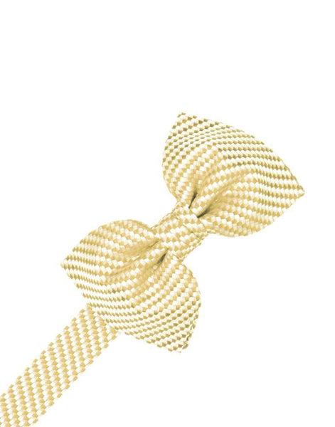 Light Champagne Venetian Pin Dot Bow Tie