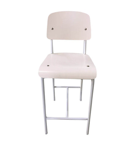 White Counter Stool - Anaïs Counter Stool - White Seat/Back & White Frame