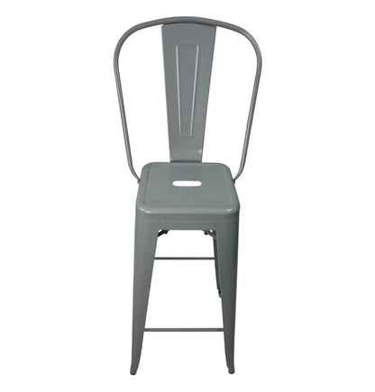 Metal Bar Stool with Back - Bastille Bar Stool High Back Chair