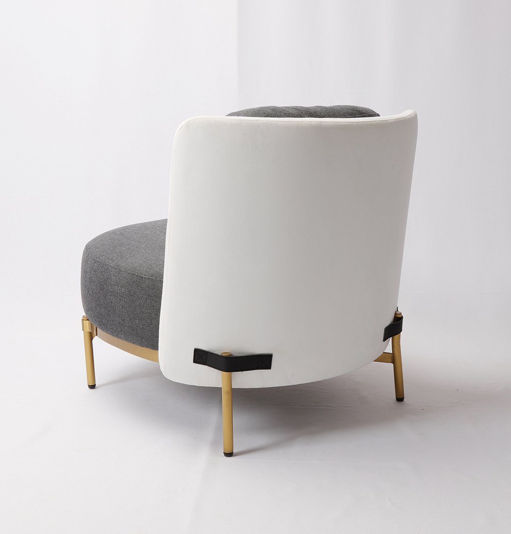 White and Grey Accent Chair - Connall Chair