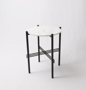 Erna Side Table - Carrara White Marble Top - GFURN