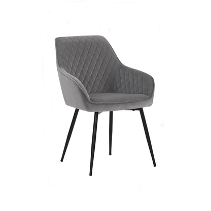 Hakon Dining Chair - Grey Velvet - GFURN