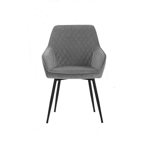 Hakon Dining Chair - Grey Velvet - GFURN