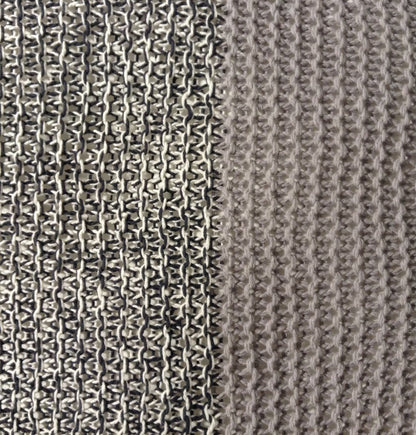 Handmade Knitted Floor Cushion | Mottled Grey & Ashes Of Roses - GFURN