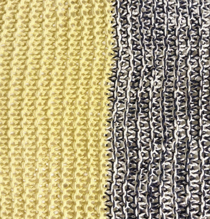 Handmade Knitted Floor Cushion | Mottled Grey & Custard - GFURN