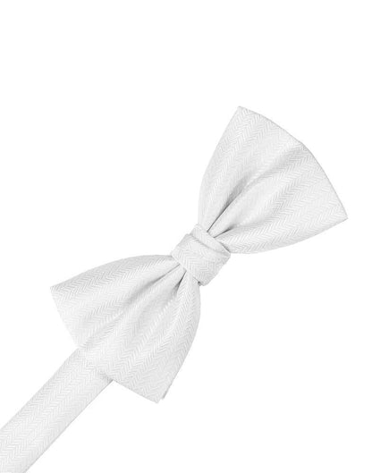 Haze Blue Herringbone Bow Tie