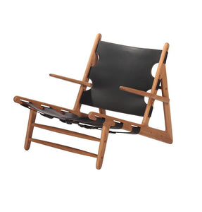 Black Leather Lounge Chair - Jase Lounge Chair