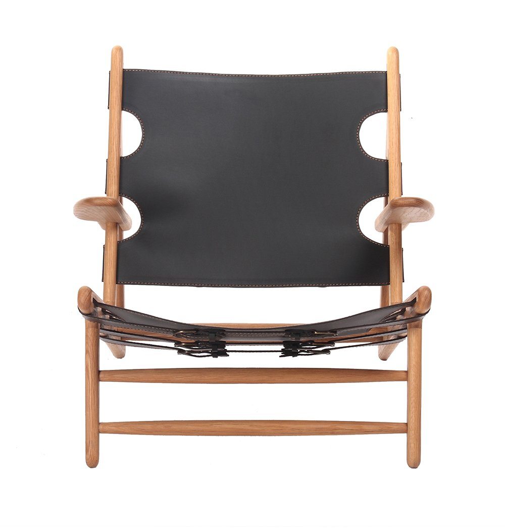 Black Leather Lounge Chair - Jase Lounge Chair