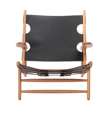 Black Leather Lounge Chair - Jase Lounge Chair