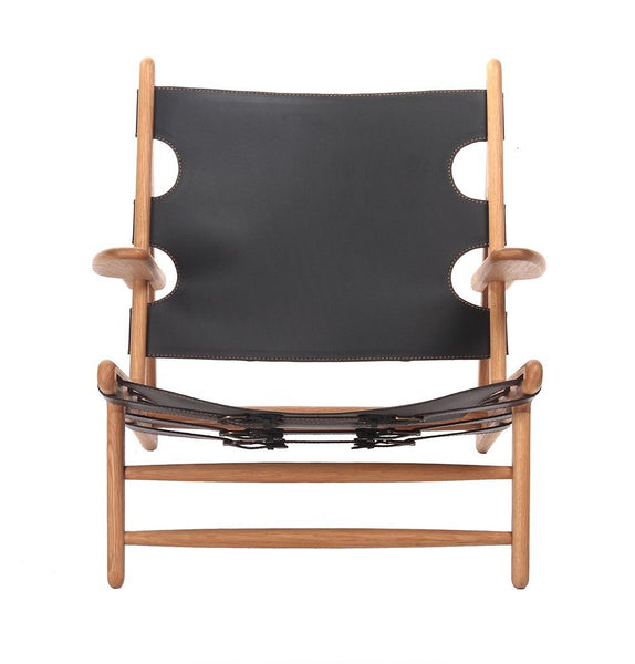 Black Leather Lounge Chair - Jase Lounge Chair