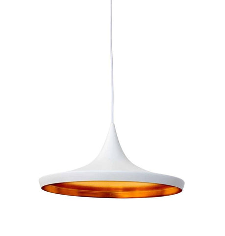 White Pendant Light - Jayda Wide Pendant Lamp - White