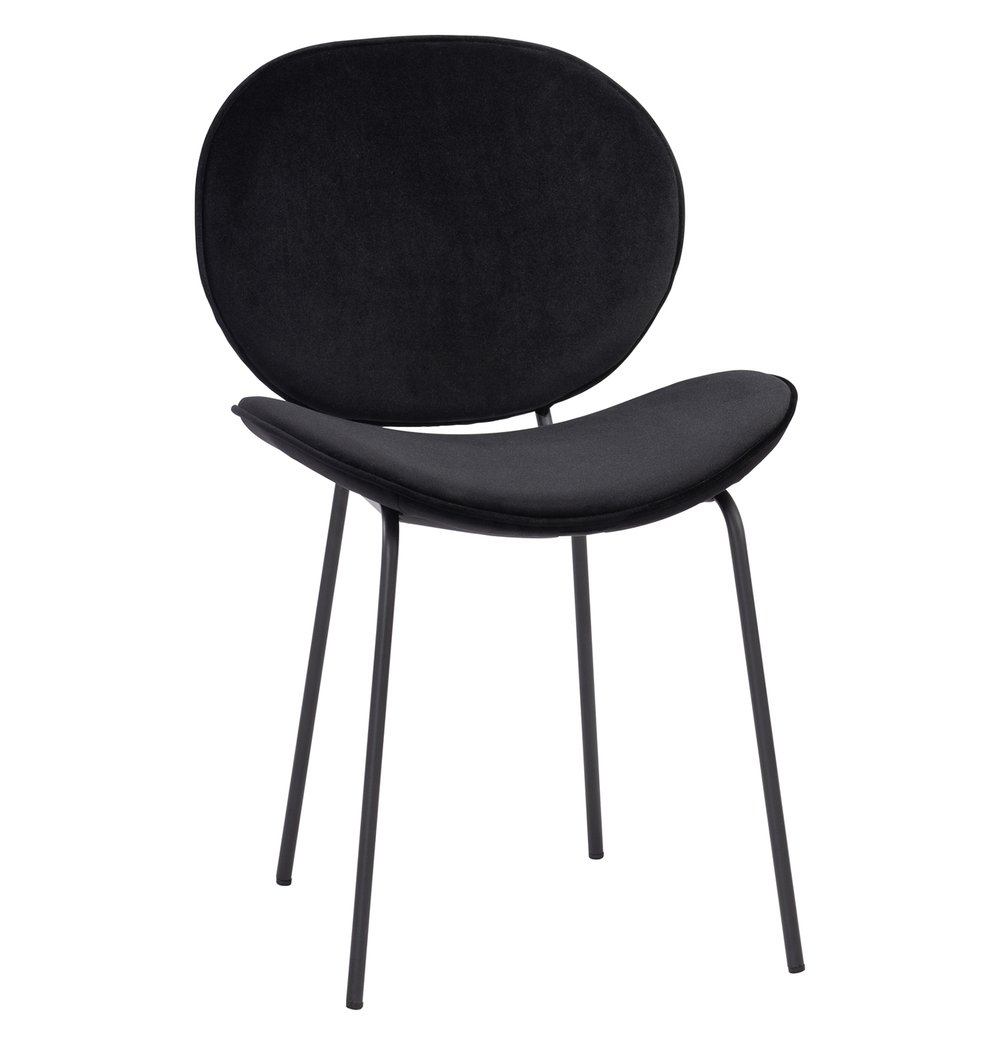 Ormer Dining Chair - Black Velvet - GFURN