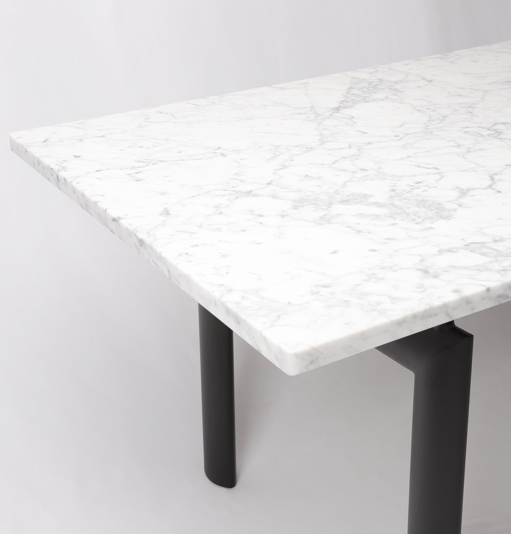 White Marble Dining Table - Roland Dining Table - Marble Top