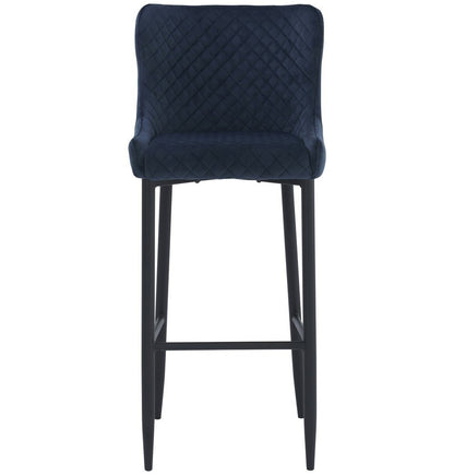 Blue Velvet Counter Stool - Saskia Counter Stool - Navy