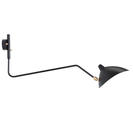 Sergio One Curved Arm Sconce Wall Lamp - GFURN