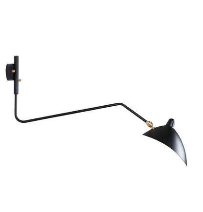 Sergio One Curved Arm Sconce Wall Lamp - GFURN