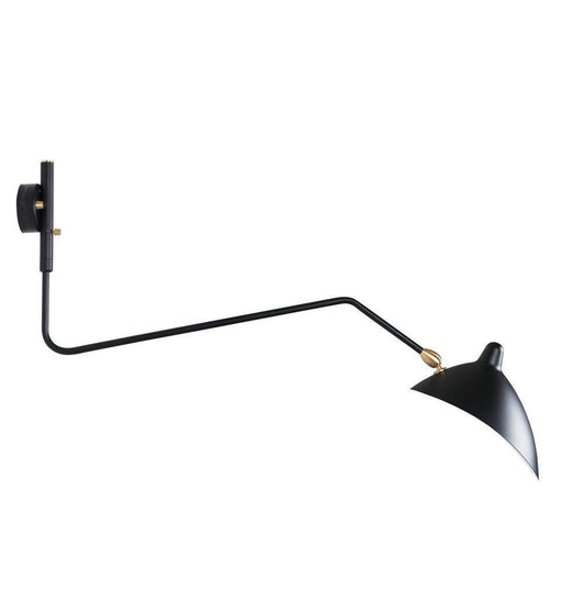 Sergio One Curved Arm Sconce Wall Lamp - GFURN