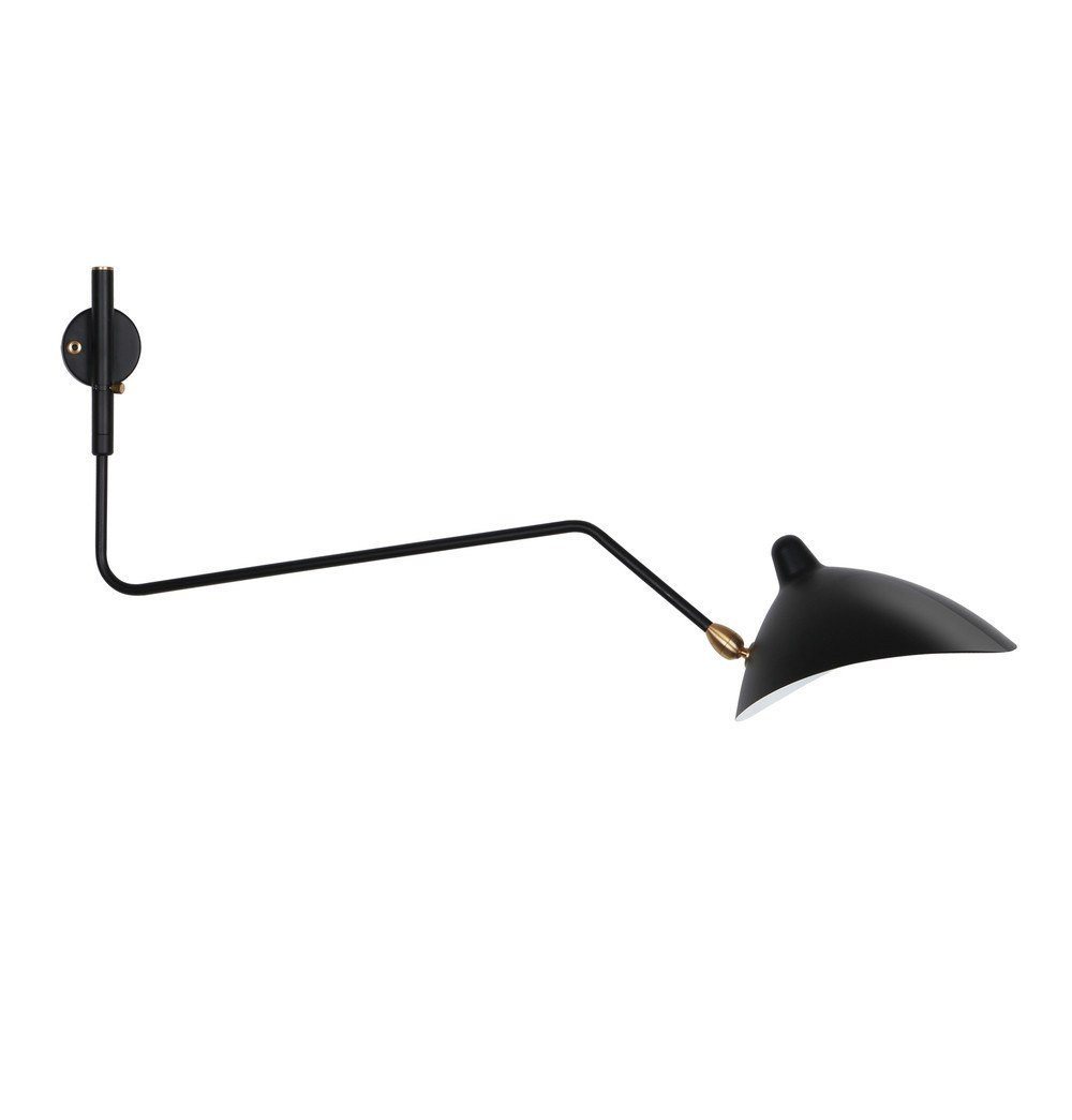 Sergio One Curved Arm Sconce Wall Lamp - GFURN