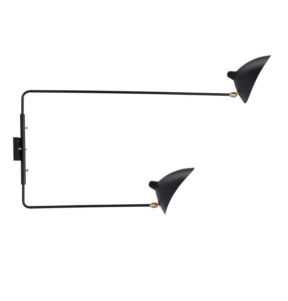 Sergio Rotating Sconce Two Straight Arms Wall Lamp - GFURN