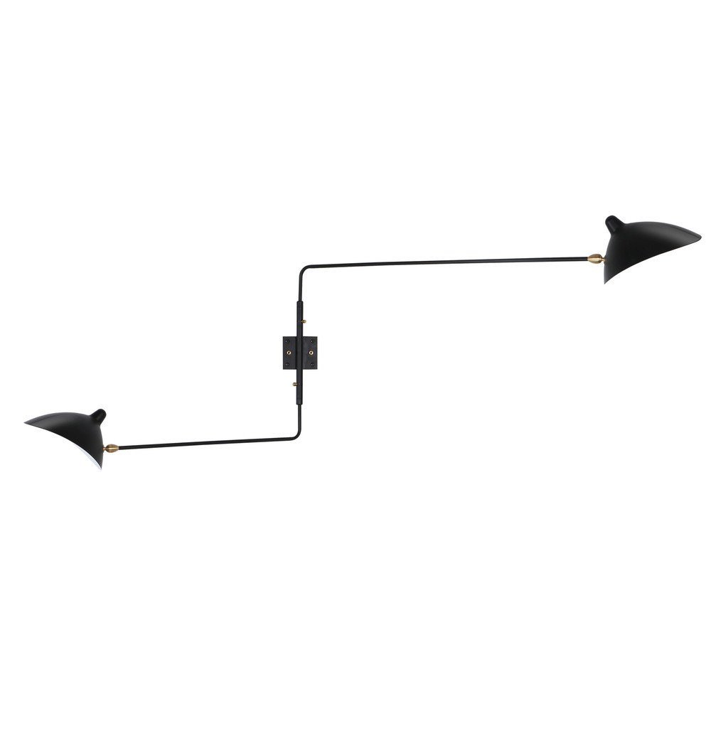 Sergio Rotating Sconce Two Straight Arms Wall Lamp - GFURN