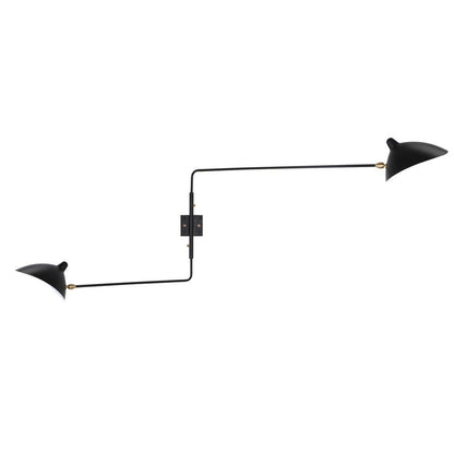 Sergio Rotating Sconce Two Straight Arms Wall Lamp - GFURN