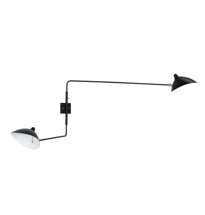 Sergio Rotating Sconce Two Straight Arms Wall Lamp - GFURN