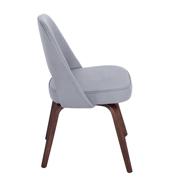 Sienna Executive Side Chair - Grey Fabric & Walnut Legs - GFURN