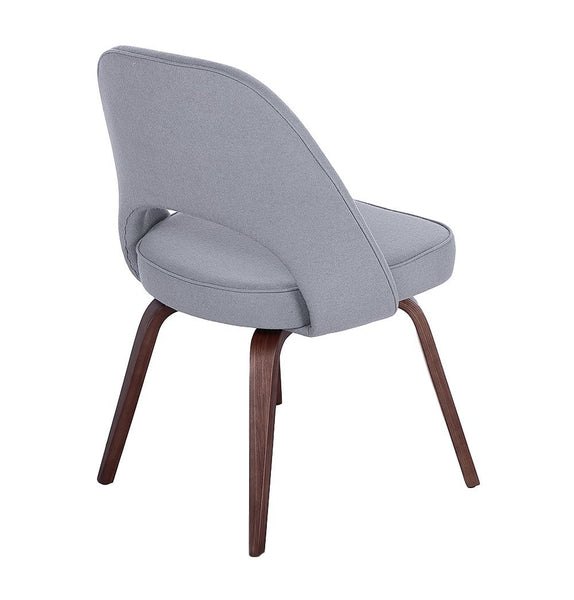 Sienna Executive Side Chair - Grey Fabric & Walnut Legs - GFURN