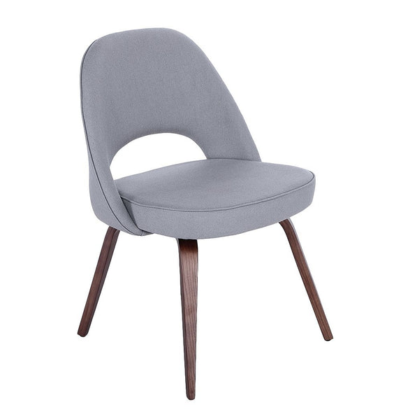 Sienna Executive Side Chair - Grey Fabric & Walnut Legs - GFURN